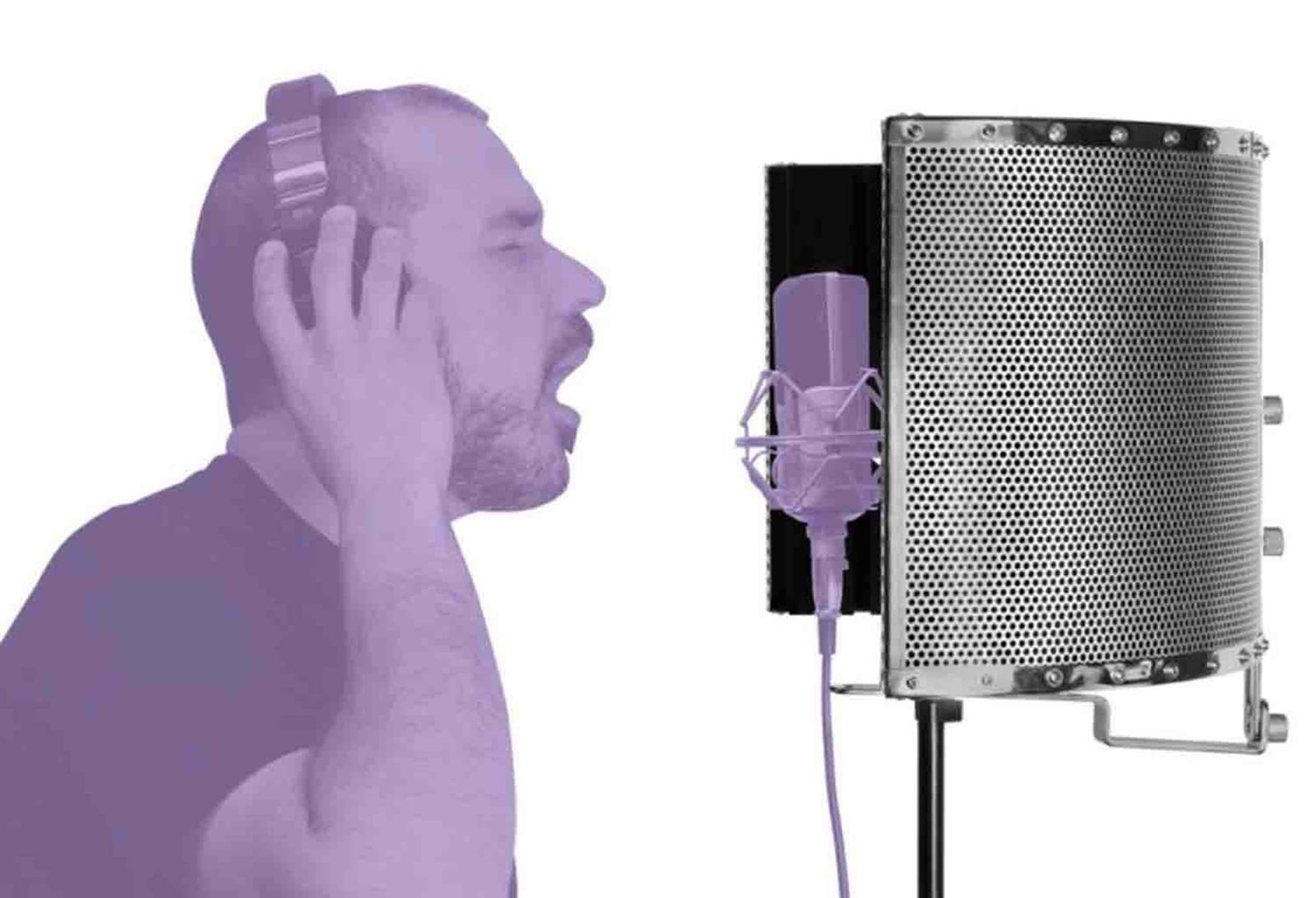 On Stage ASMS4730 Isolation Shield Adjustable, Durable and Lightweight for Professional Recording by OnStage