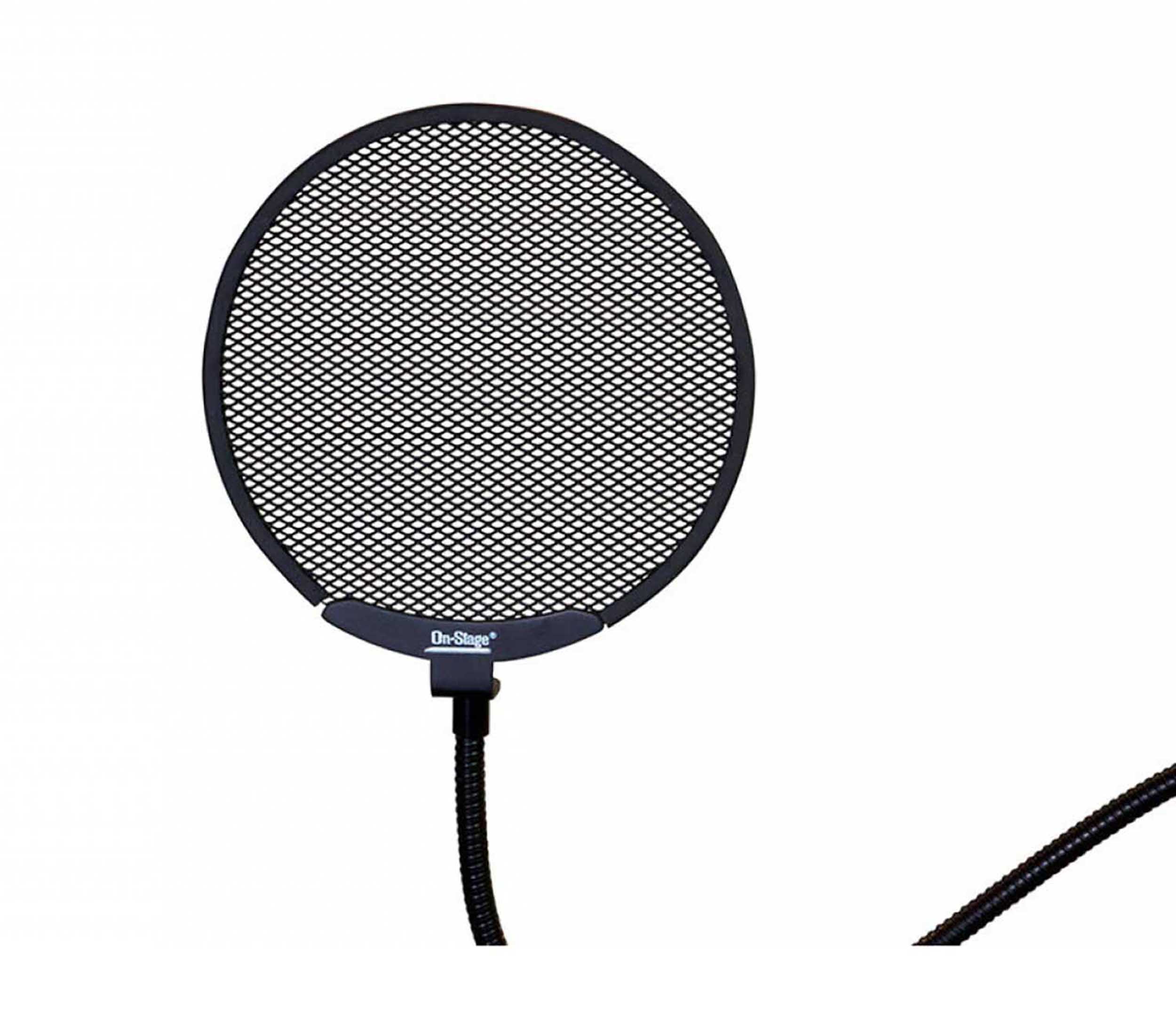 On Stage ASVSM5-B Metal Pop Blocker with 13" Flexible Gooseneck by OnStage