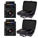 AlphaTheta CDJ-3000X DJ Media Players with Headliner HL12023 Pro-Fit Cases by AlphaTheta