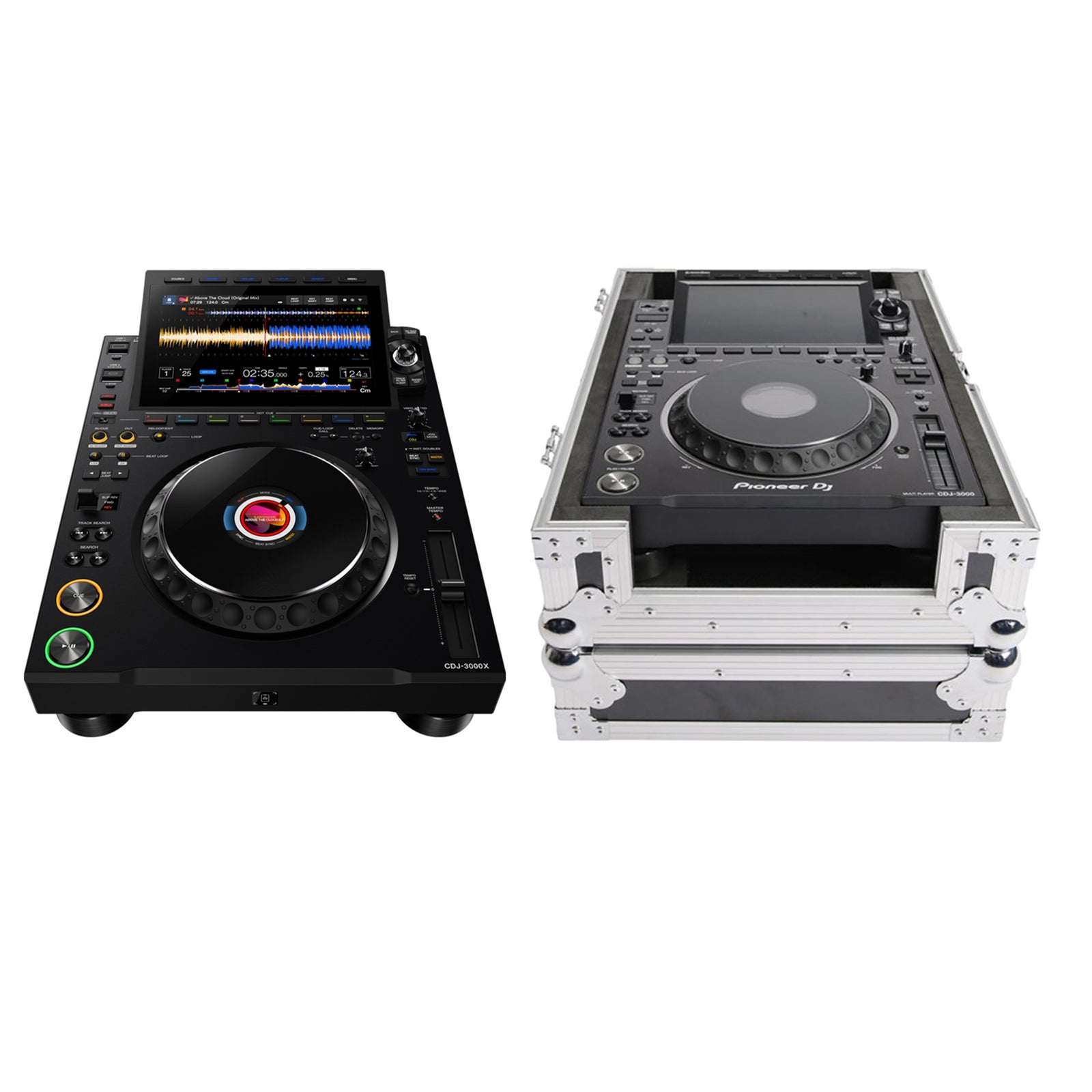 AlphaTheta CDJ-3000X DJ Media Player with Magma MGA41003 Flight Case by AlphaTheta