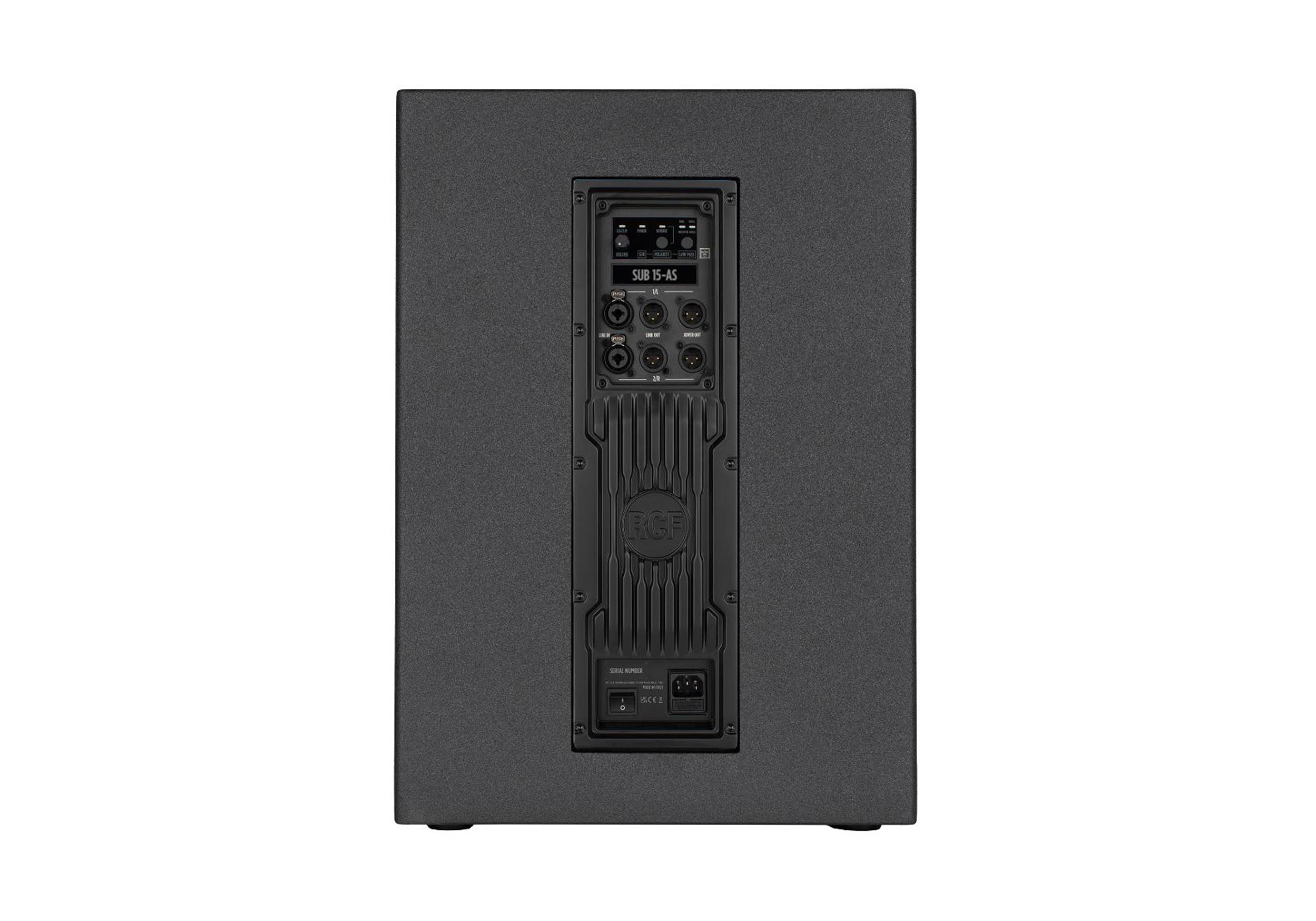 RCF SUB15-AS 15-Inch High-Power Active Subwoofer - 2200 Watt by RCF