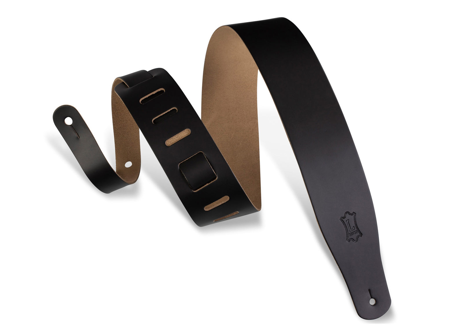 Levy’s Leathers M26BL-BRN Brown Garment Leather Adjustable Guitar Strap - 2.5 Inch by Levy's