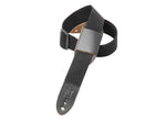 Levy's Leathers M8PJ-BLK Polypropylene Adjustable Guitar Strap with Leather Ends - Black by Levy's