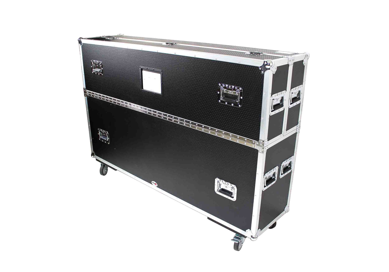 ProX XS-LCD7080WX2 Adjustable Flight Case for Flat Panel Monitor LED-LCD-Plasma TV Dual 70" to 85" W-4" Casters by ProX Cases