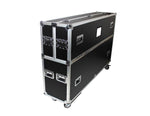 ProX XS-LCD7080WX2 Adjustable Flight Case for Flat Panel Monitor LED-LCD-Plasma TV Dual 70" to 85" W-4" Casters by ProX Cases