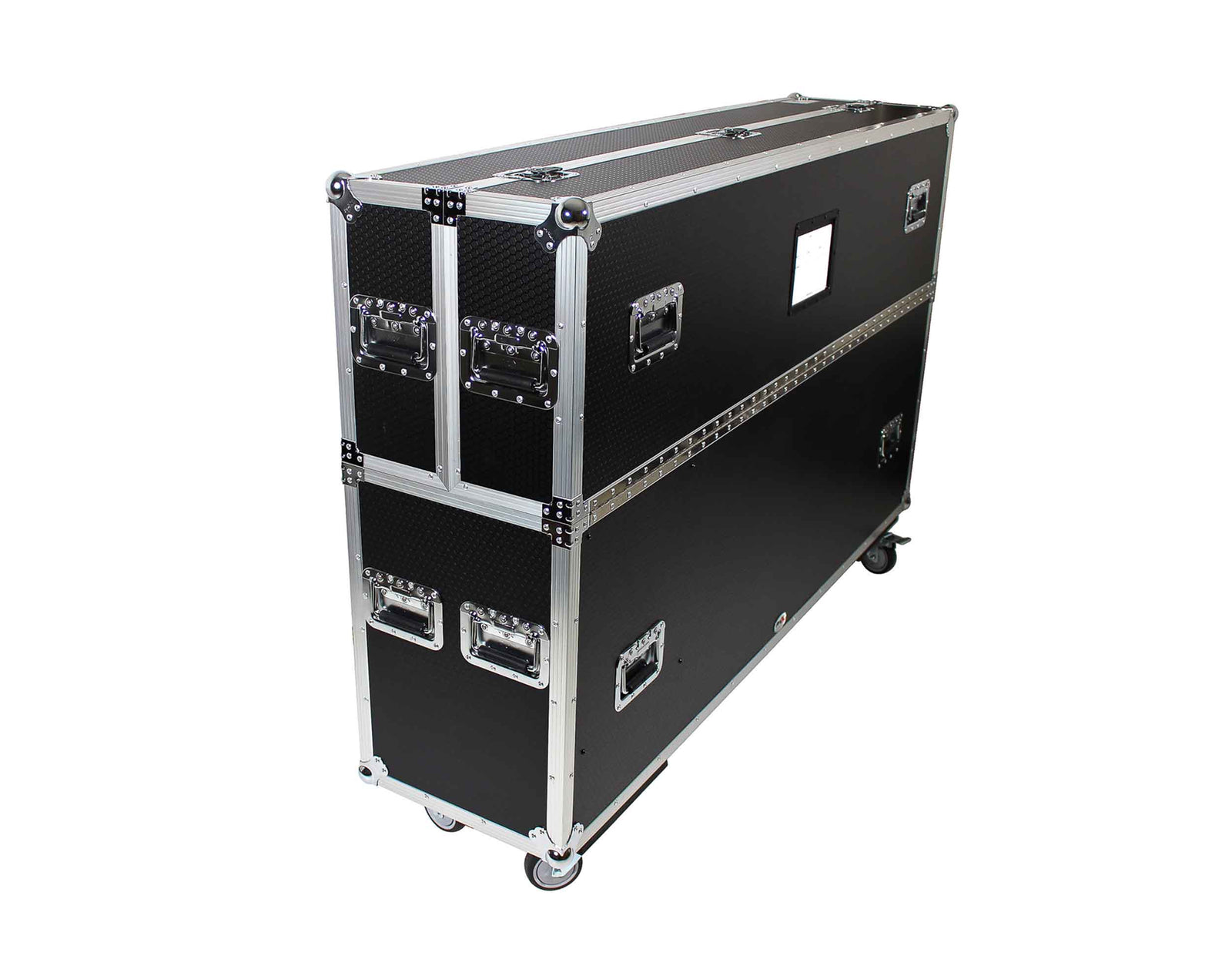 ProX XS-LCD7080WX2 Adjustable Flight Case for Flat Panel Monitor LED-LCD-Plasma TV Dual 70" to 85" W-4" Casters by ProX Cases