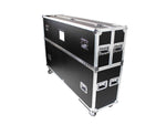 ProX XS-LCD7080WX2 Adjustable Flight Case for Flat Panel Monitor LED-LCD-Plasma TV Dual 70" to 85" W-4" Casters by ProX Cases
