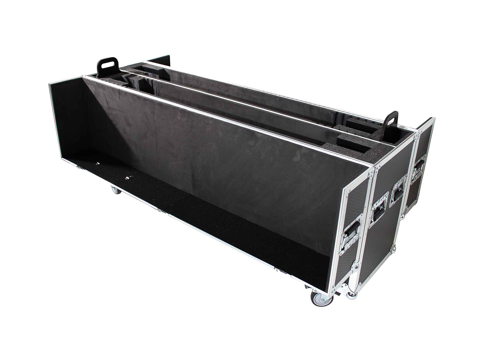 ProX XS-LCD7080WX2 Adjustable Flight Case for Flat Panel Monitor LED-LCD-Plasma TV Dual 70" to 85" W-4" Casters by ProX Cases
