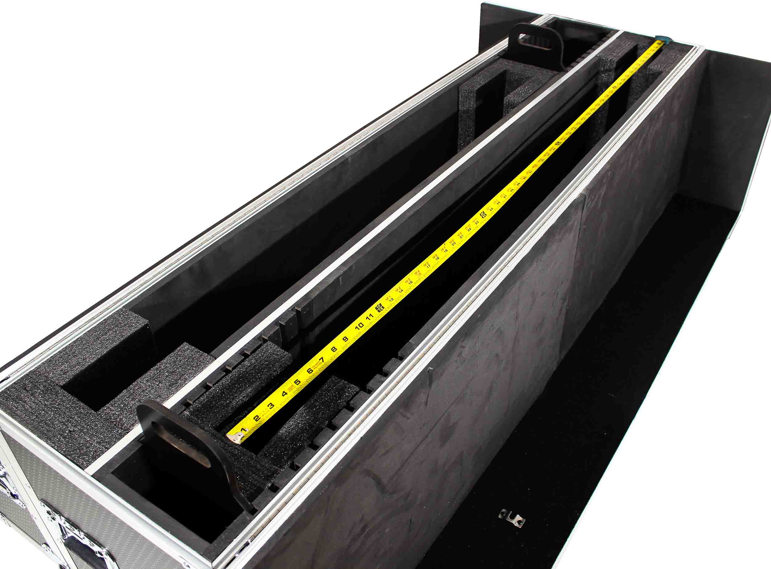 ProX XS-LCD7080WX2 Adjustable Flight Case for Flat Panel Monitor LED-LCD-Plasma TV Dual 70" to 85" W-4" Casters by ProX Cases
