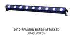 B-Stock: ADJ UBL9H, RGBAL+UV Linear Light Bar with Diffusion Filter - 9 LEDs