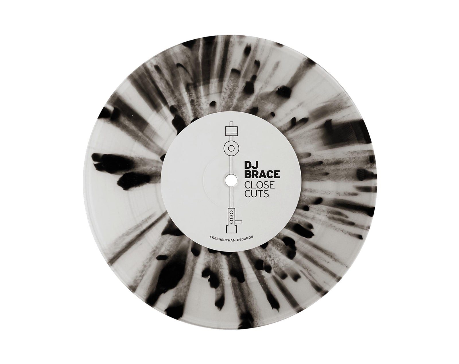 Serato SCV-SP-060-B7, 7-Inch Single Control Vinyl, DJ Brace and Close Cuts - White and Black by Serato