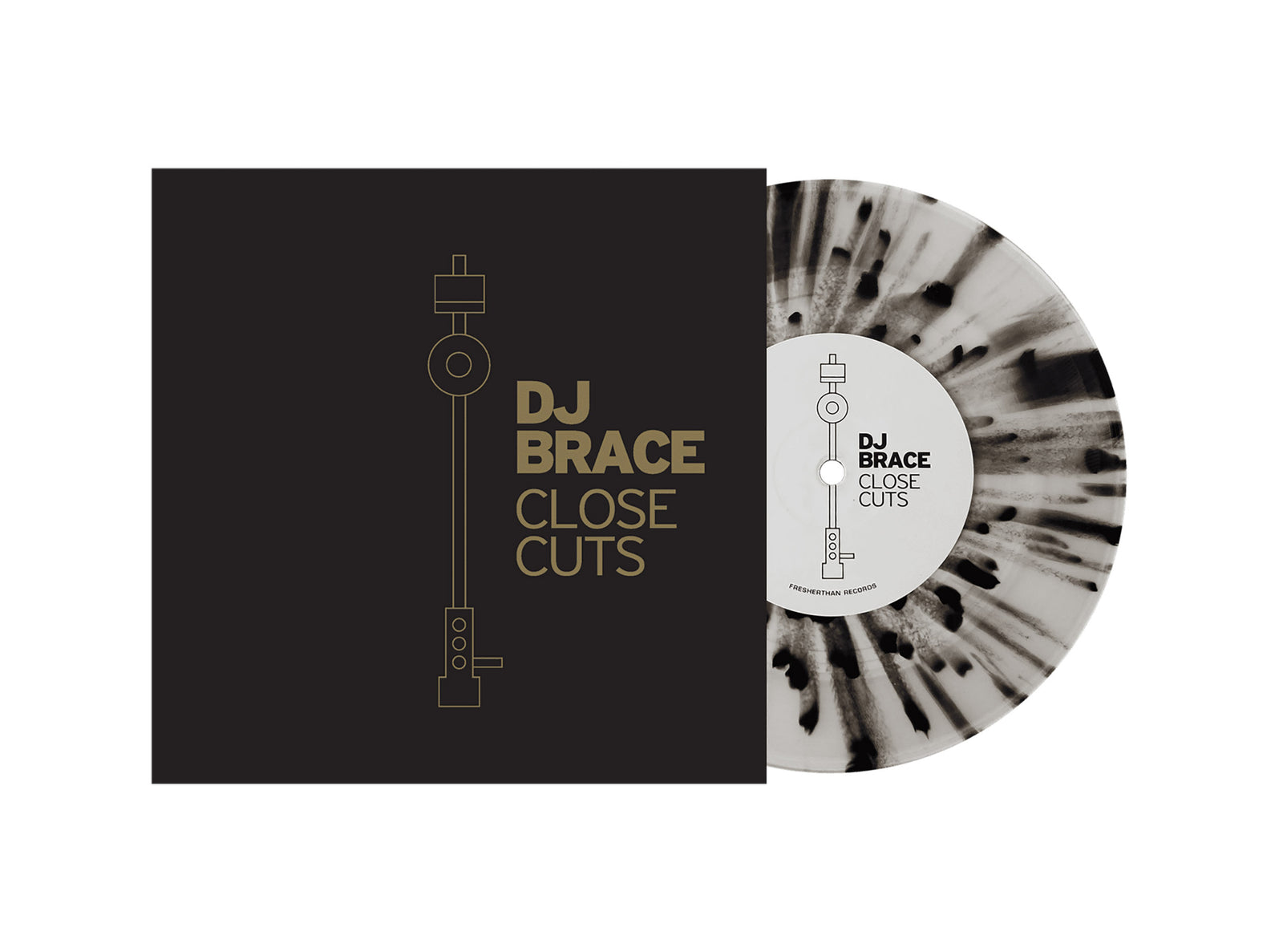 Serato SCV-SP-060-B7, 7-Inch Single Control Vinyl, DJ Brace and Close Cuts - White and Black by Serato