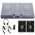 Pioneer DJ AlphaTheta DDJ-FLX2 with Headphones & Monitors & Decksaver & Laptop Stand by AlphaTheta