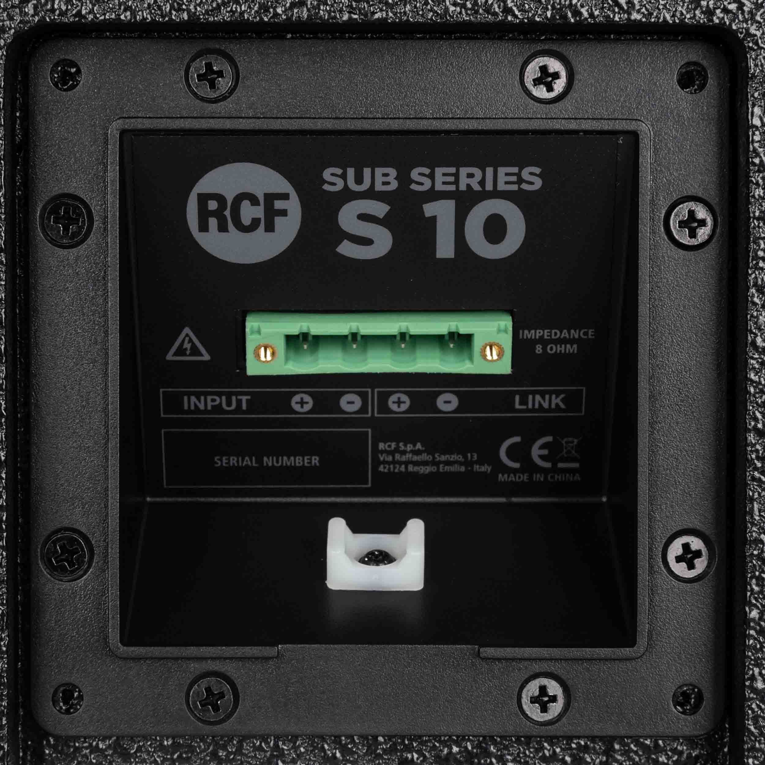 RCF SUB-S10 Passive 10-Inch Bass Reflex Subwoofer - 1600 W by RCF