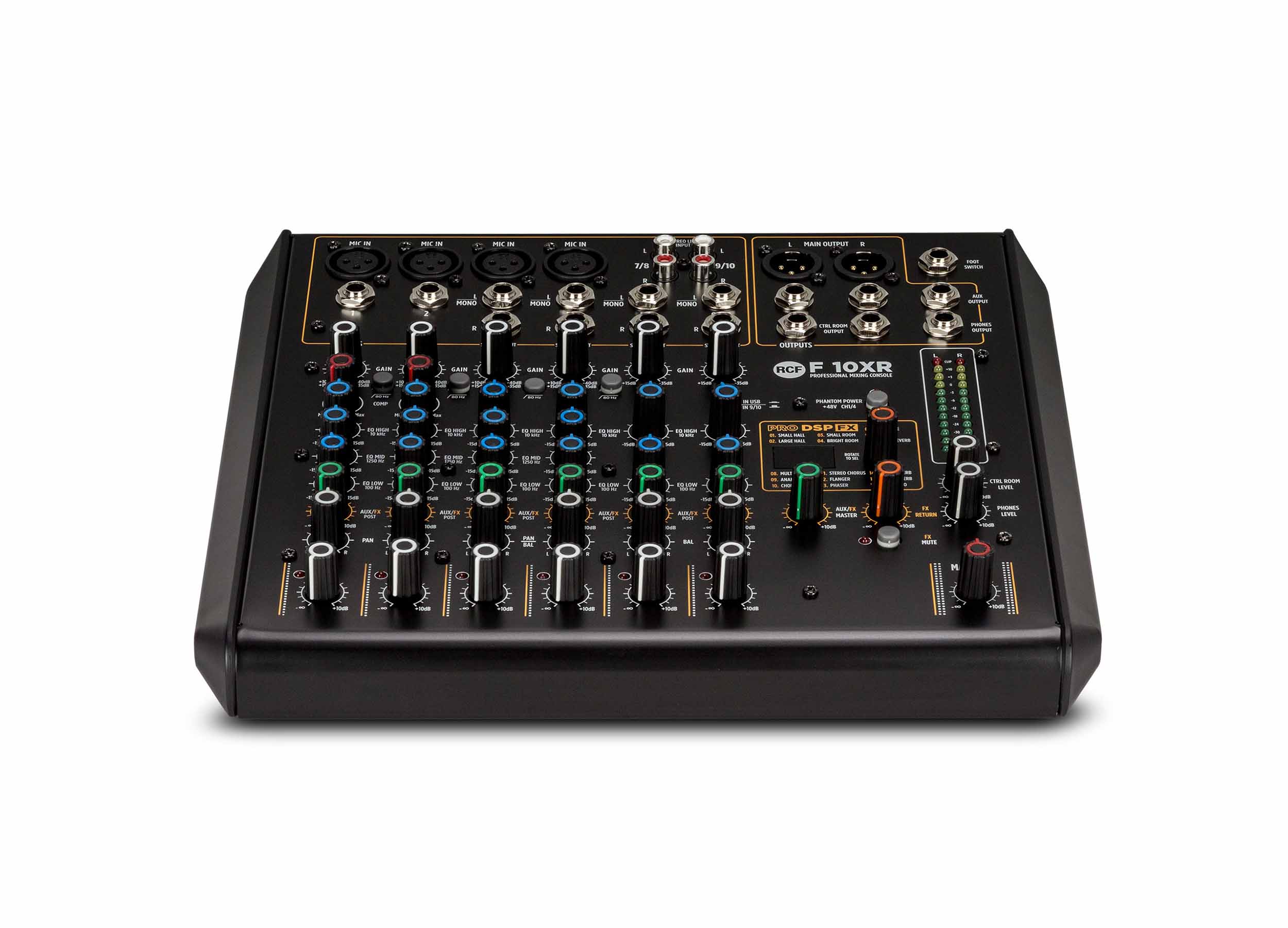 RCF F-10XR 10-Channel Mixing Console with Multi-FX and USB Recording by RCF
