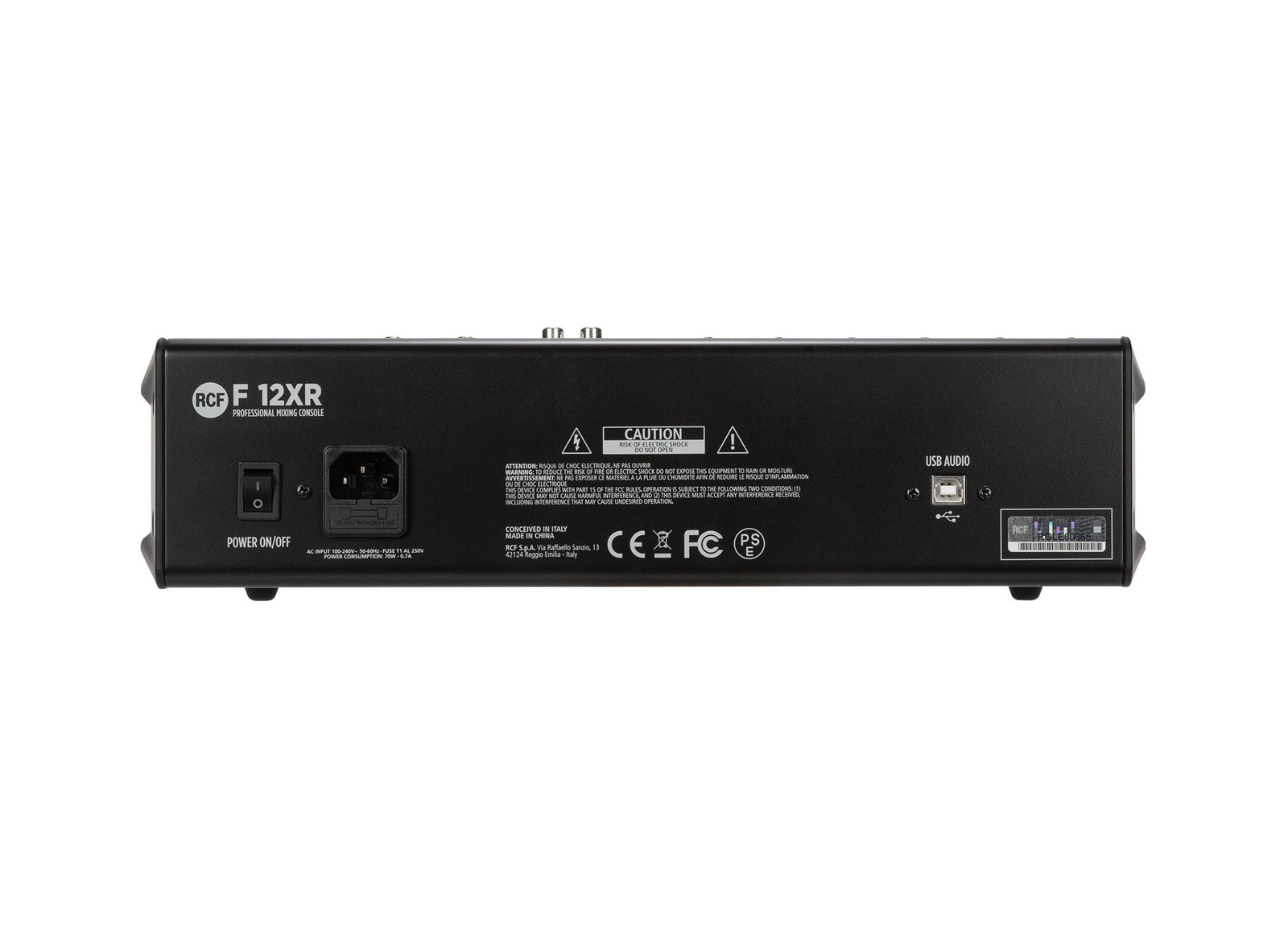 RCF F-12XR 12-Channel Mixing Console with Multi-FX and USB Recording by RCF