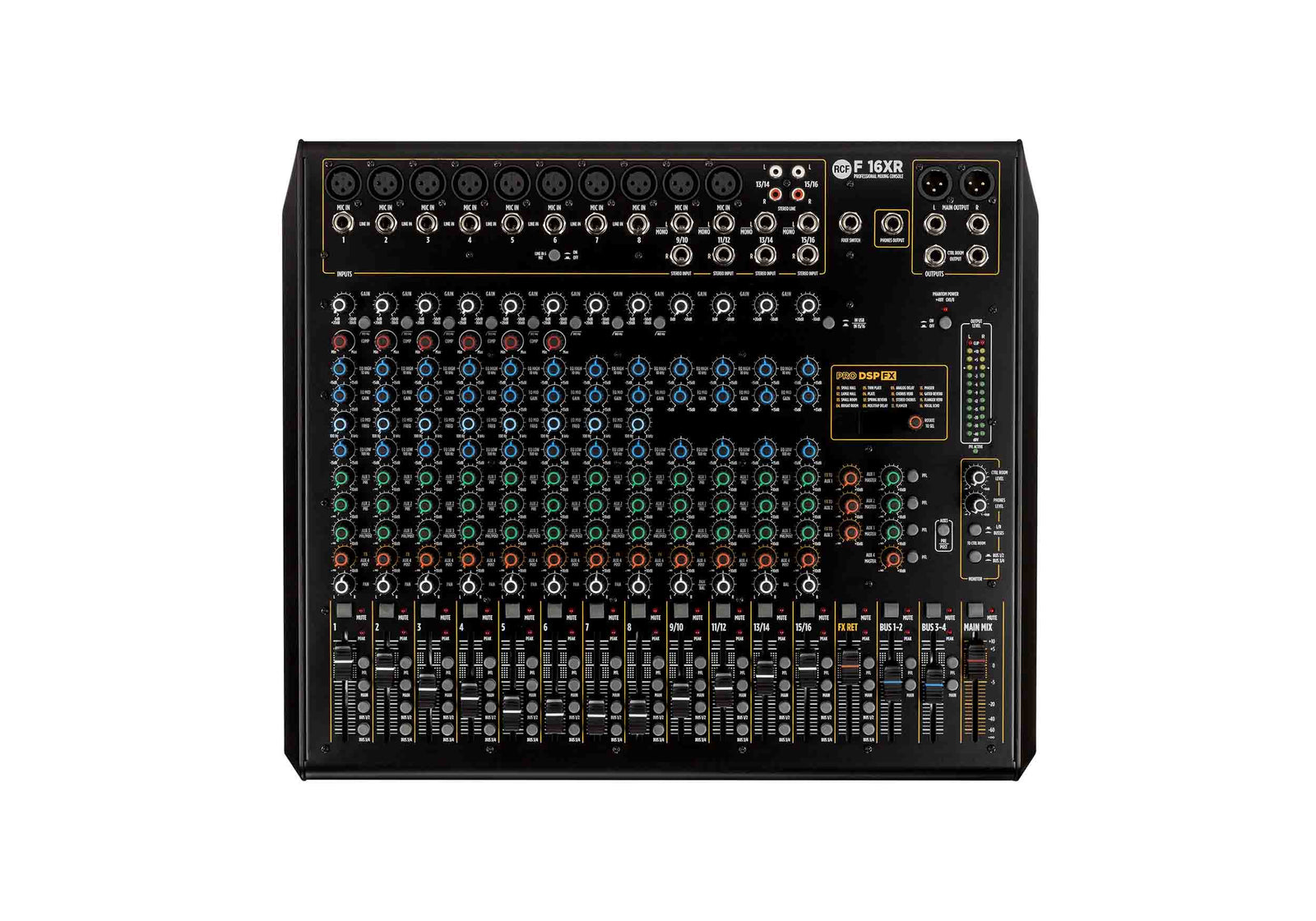 RCF F-16XR 16-Channel Mixing Console with Multi-FX and USB Recording by RCF