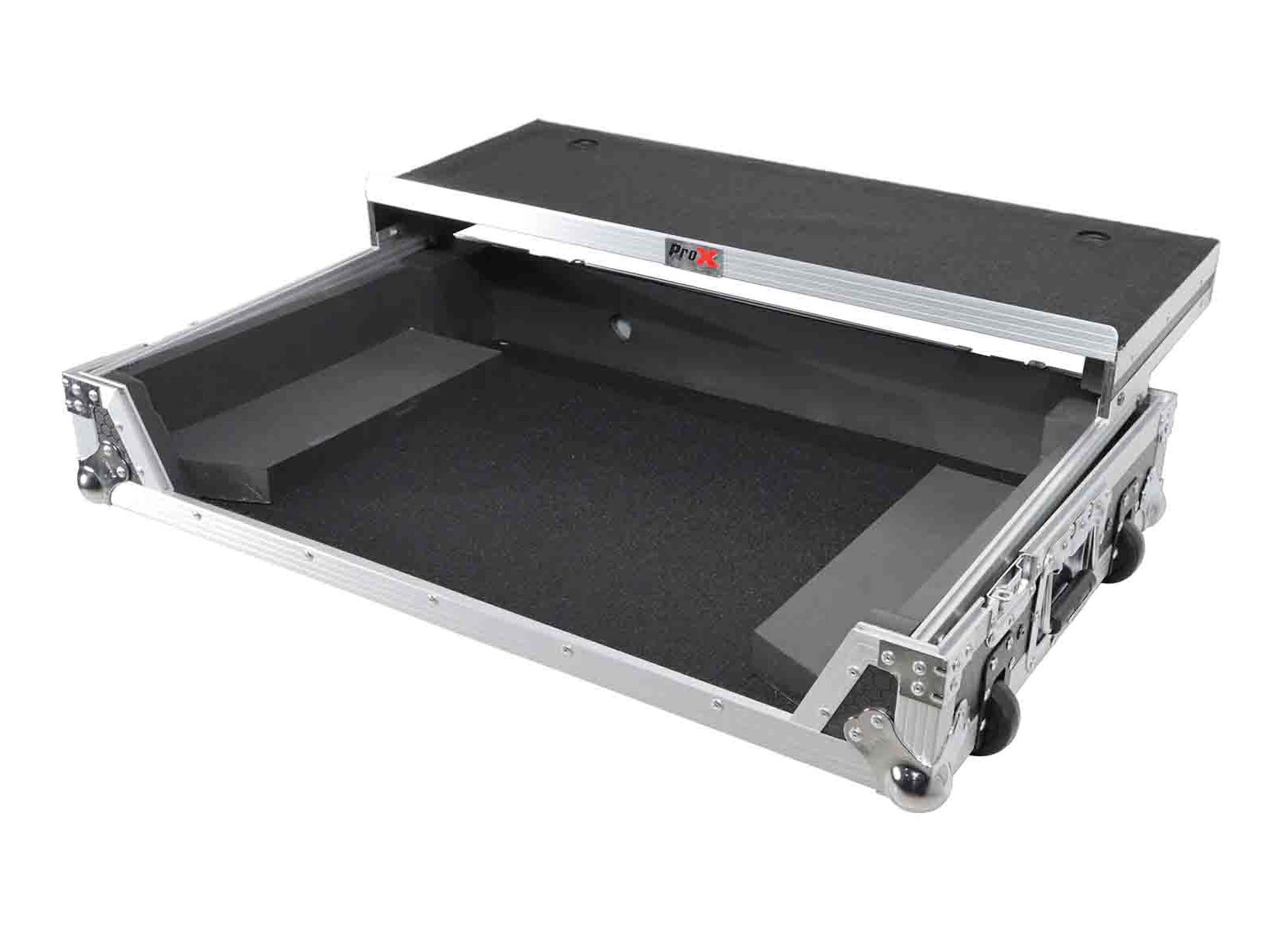 ProX XS-XDJRX3 WLT Flight Case for Pioneer XDJ-RX3, DDJ-REV5 DJ Controller with Laptop Shelf 1U Rack Space and Wheels by ProX Cases