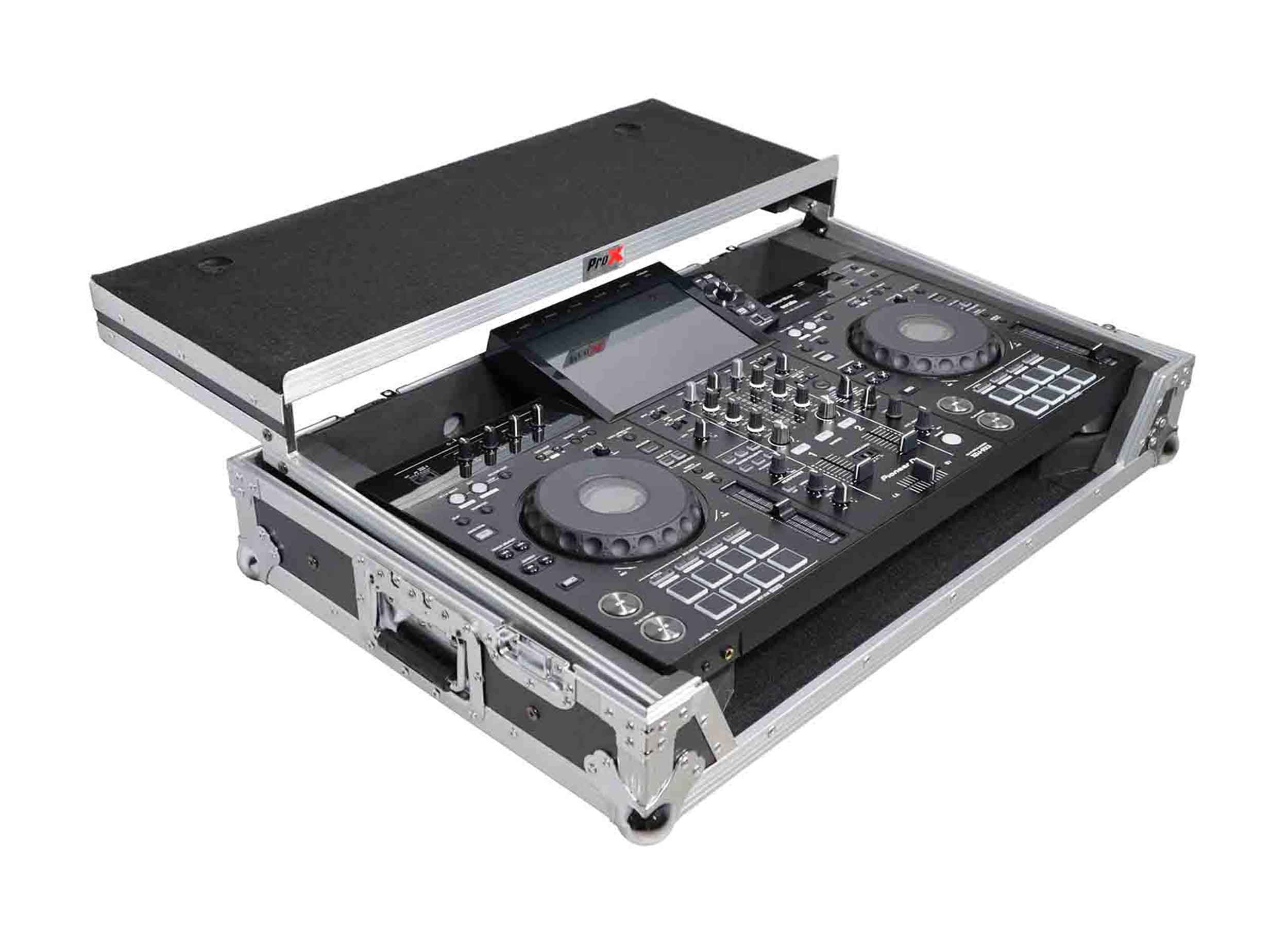 ProX XS-XDJRX3 WLT Flight Case for Pioneer XDJ-RX3, DDJ-REV5 DJ Controller with Laptop Shelf 1U Rack Space and Wheels by ProX Cases