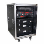 ProX T-16USLAM24, 16U 24" Deep Vertical Rack Shock Mount Case with 2 Sliding Slam Doors and 4" Caster Wheels by ProX Cases