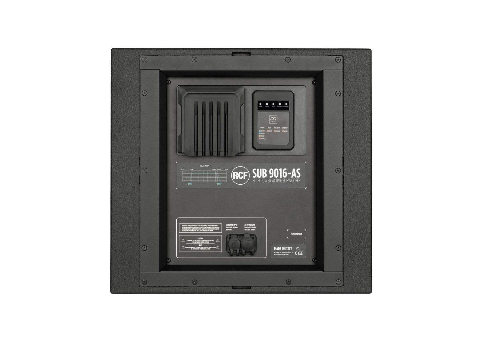 RCF SUB 9016-AS 16-Inch High Power Active Subwoofer Black - 4000 Watt by RCF