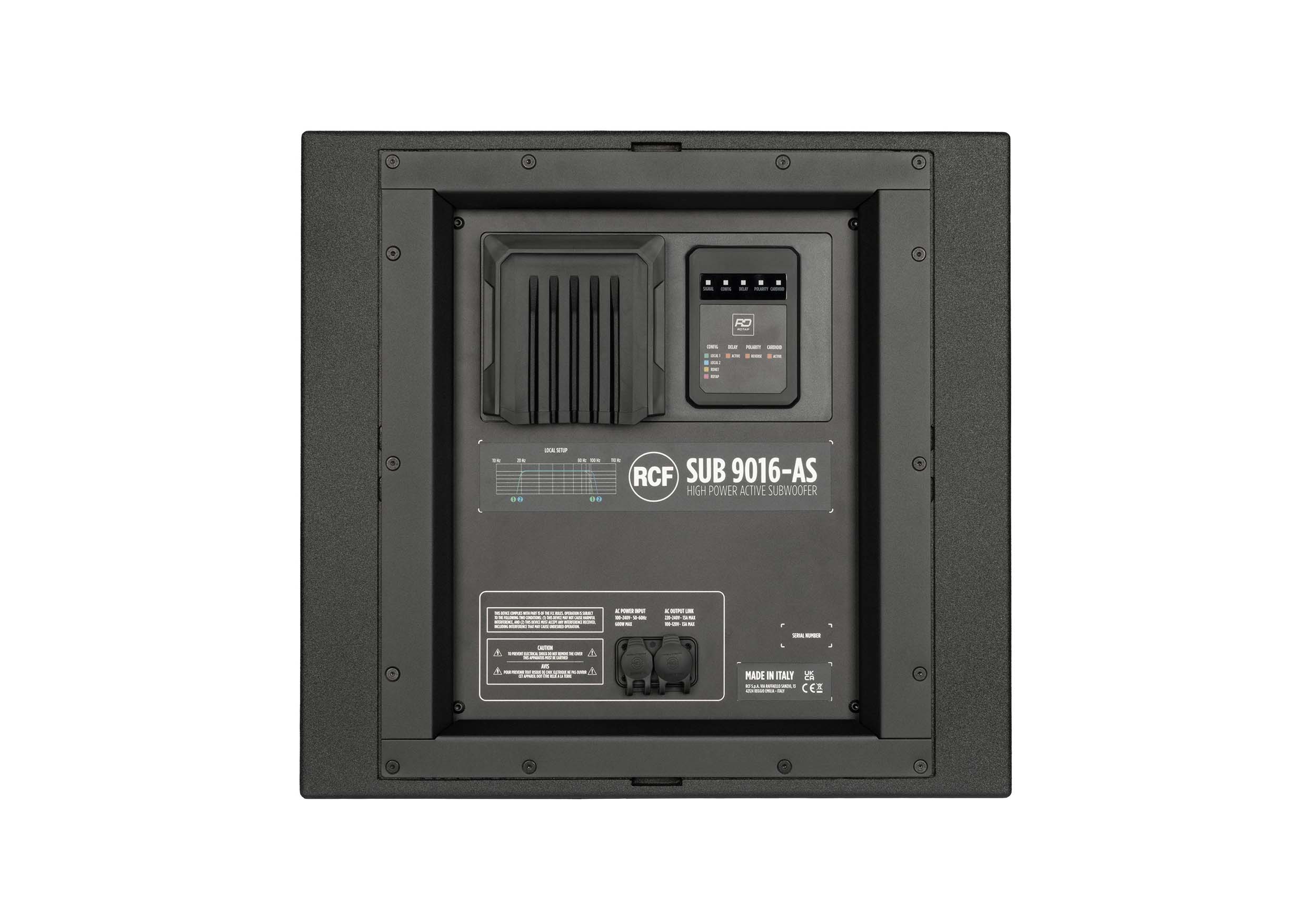 RCF SUB 9016-AS 16-Inch High Power Active Subwoofer Black - 4000 Watt by RCF