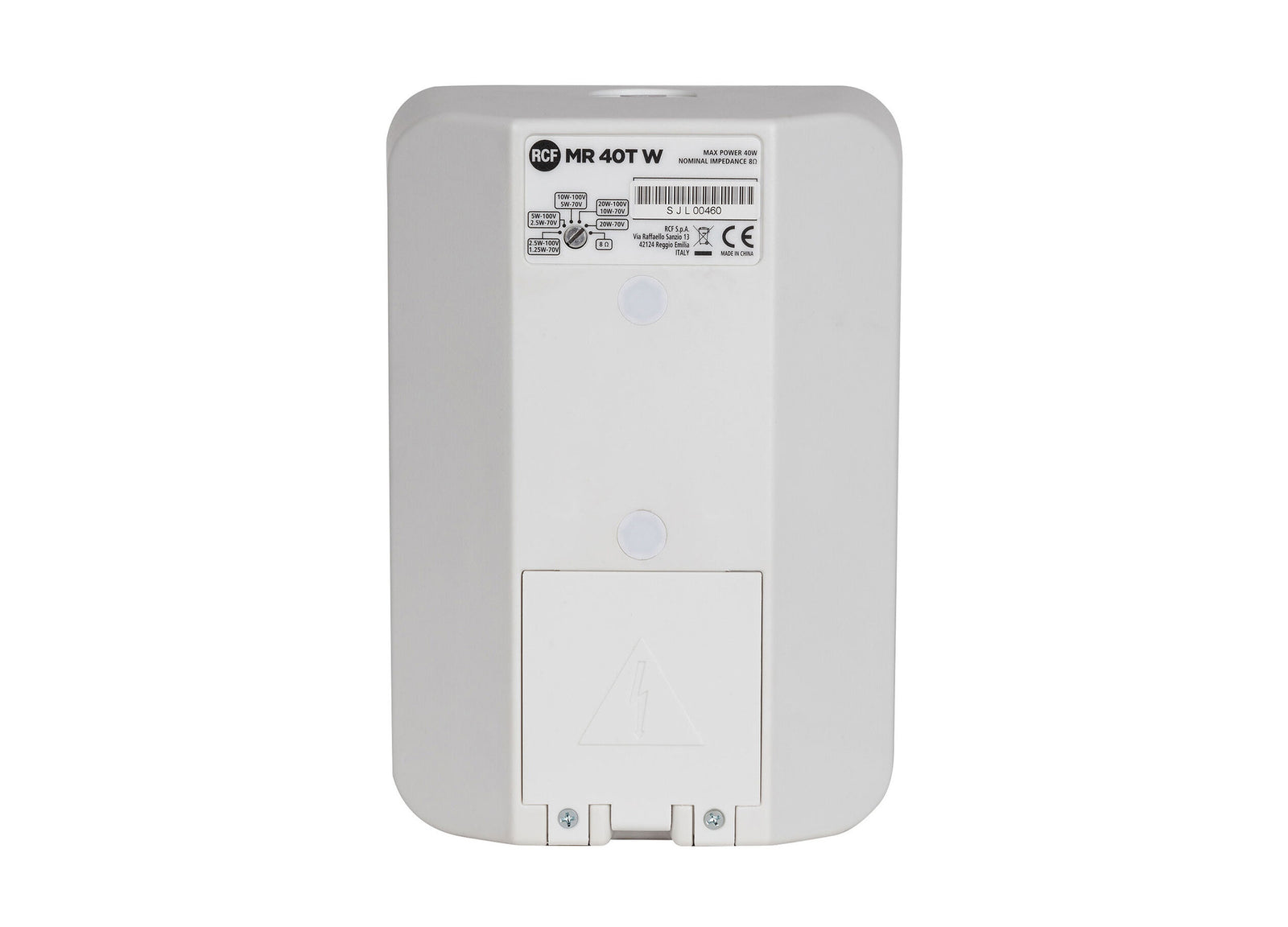 RCF MR40-T-W 4" Two-Way Bass Reflex Passive Speaker with Transformer 160W White - Pair by RCF