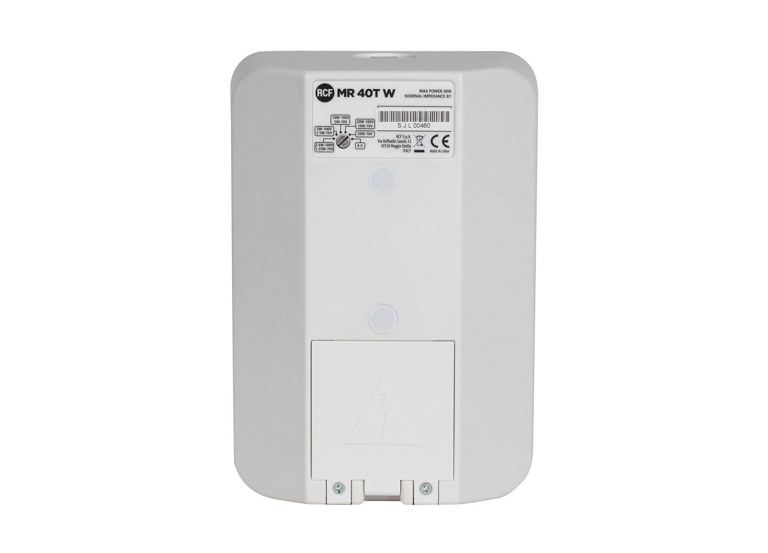 RCF MR40-T-W 4" Two-Way Bass Reflex Passive Speaker with Transformer 160W White - Pair by RCF