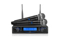 Technical Pro WM854 Professional UHF Dual Wireless Microphone System with Carrying Case - Black by Technical Pro