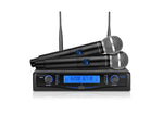 Technical Pro WM854 Professional UHF Dual Wireless Microphone System with Carrying Case - Black by Technical Pro