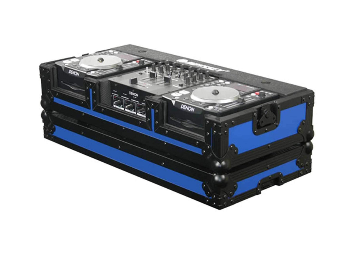 B-Stock: Odyssey Cases FRDNX1200BKBLUE New Heavy Duty Blue Denon DJ Console Flight Case