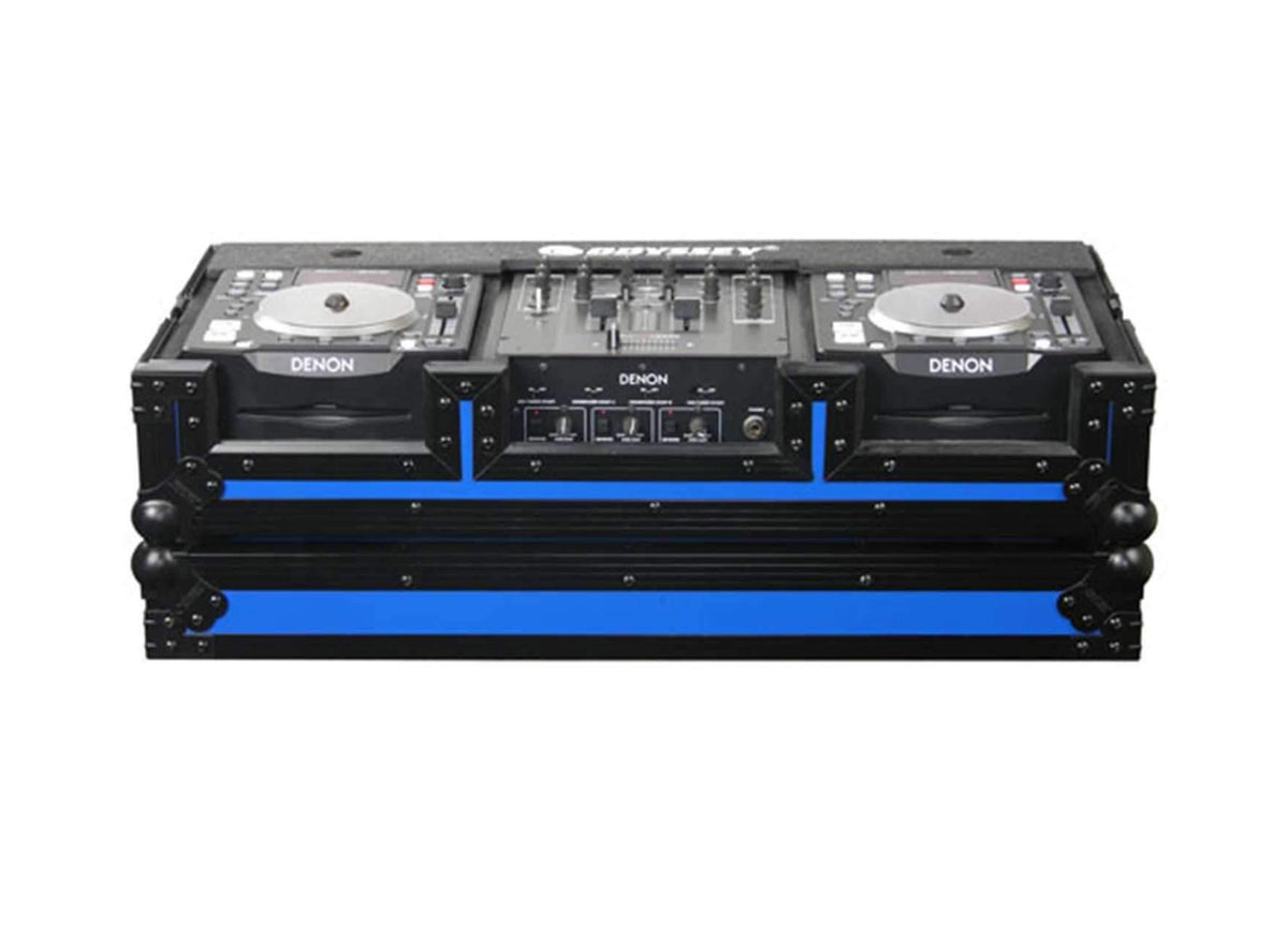 B-Stock: Odyssey Cases FRDNX1200BKBLUE New Heavy Duty Blue Denon DJ Console Flight Case