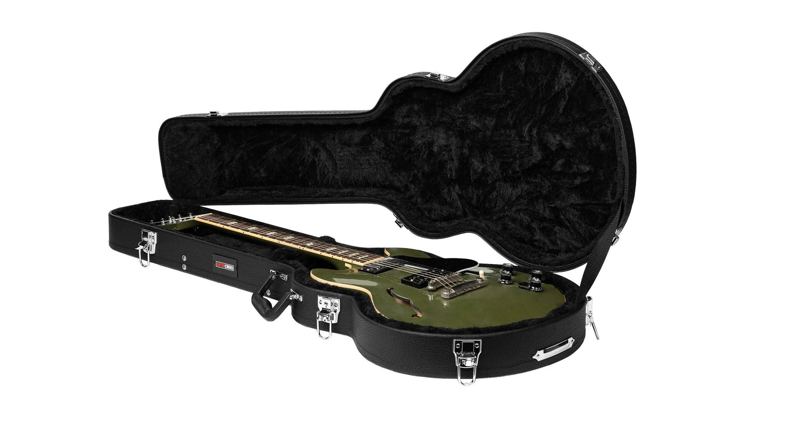 Gator GWE-339 Protective Wooden Guitar Case with Plush Interior for 339 Style Guitars by Gator Cases