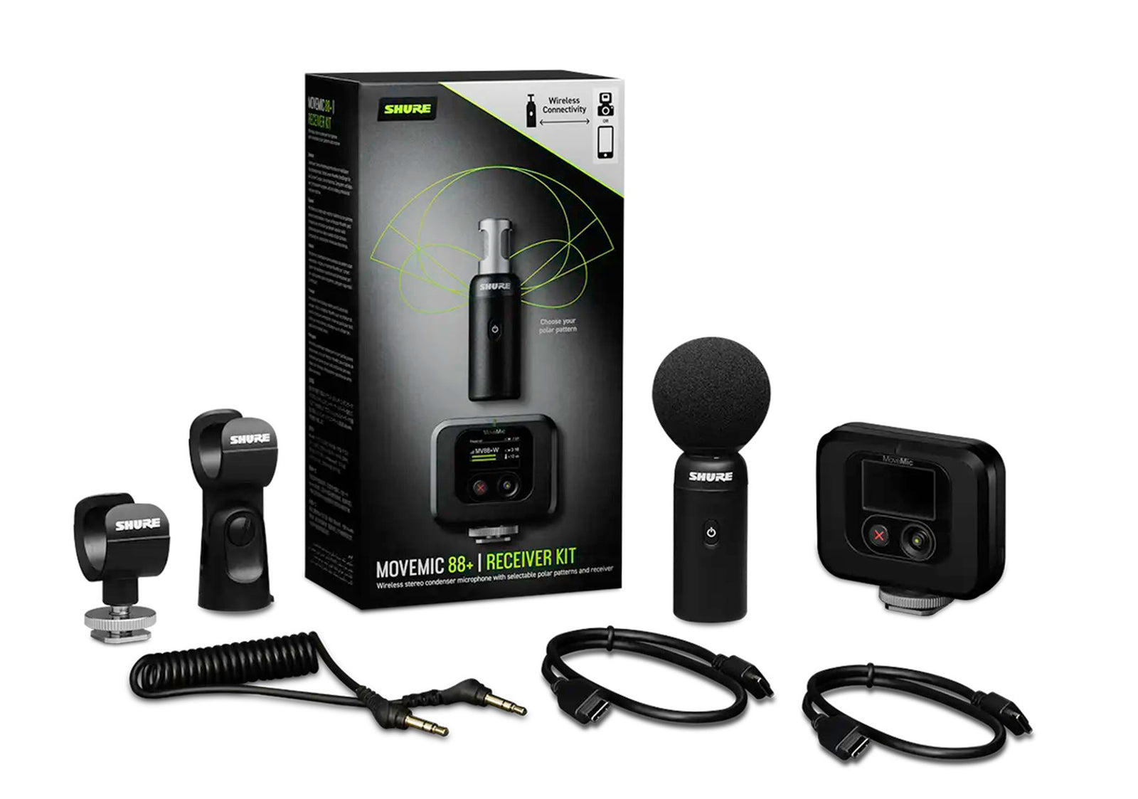 Shure MV88+W-KIT-Z7 Wireless Video Microphone System with Receiver Kit for Mobile Devices and Cameras