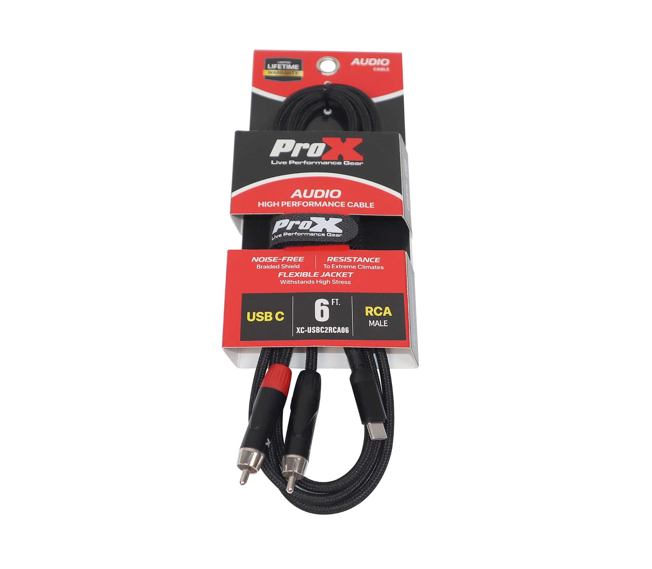ProX XC-USBC2RCA06 USB-C to Dual RCA Audio Cable - 6 Feet by ProX Cases