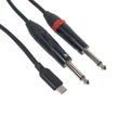 ProX XC-USBC2TS03 USB-C to Dual 1/4" TS Audio Cable - 3 Feet by ProX Cases