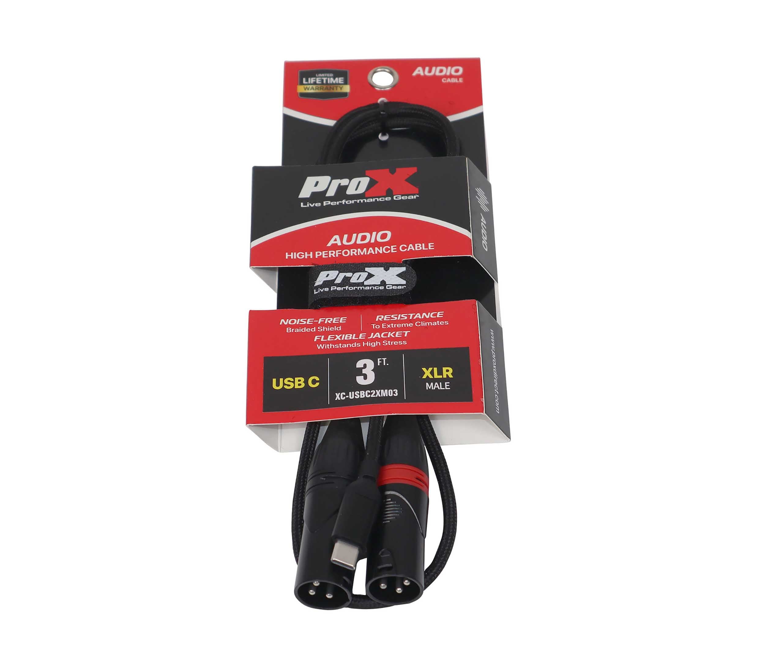 ProX XC-USBC2XM03 USB-C to Dual XLR-M Audio Cable - 3 Feet by ProX Cases