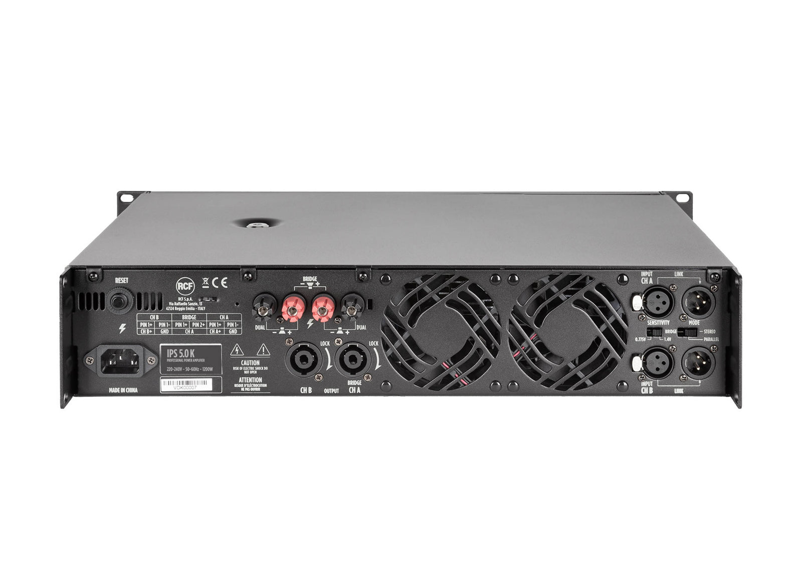 RCF IPS 5.0K Two-Channel Professional Power Amplifier - 2 x 2600 Watt by RCF