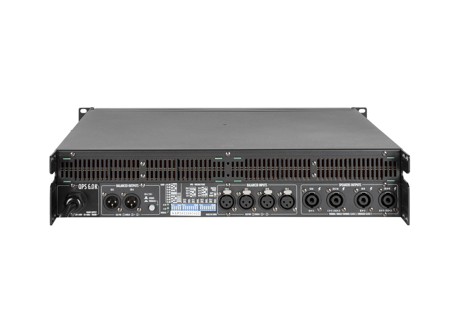 RCF QPS 6.0K Four Channels Professional Power Amplifier - 4 x 1500 Watt by RCF