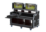 Santosom XSM-AVATEM1M 3X8U 3X3U Video Controller Flight Case for Blackmagic ATEM 1 M/E Panel with 2 Screens by Santosom