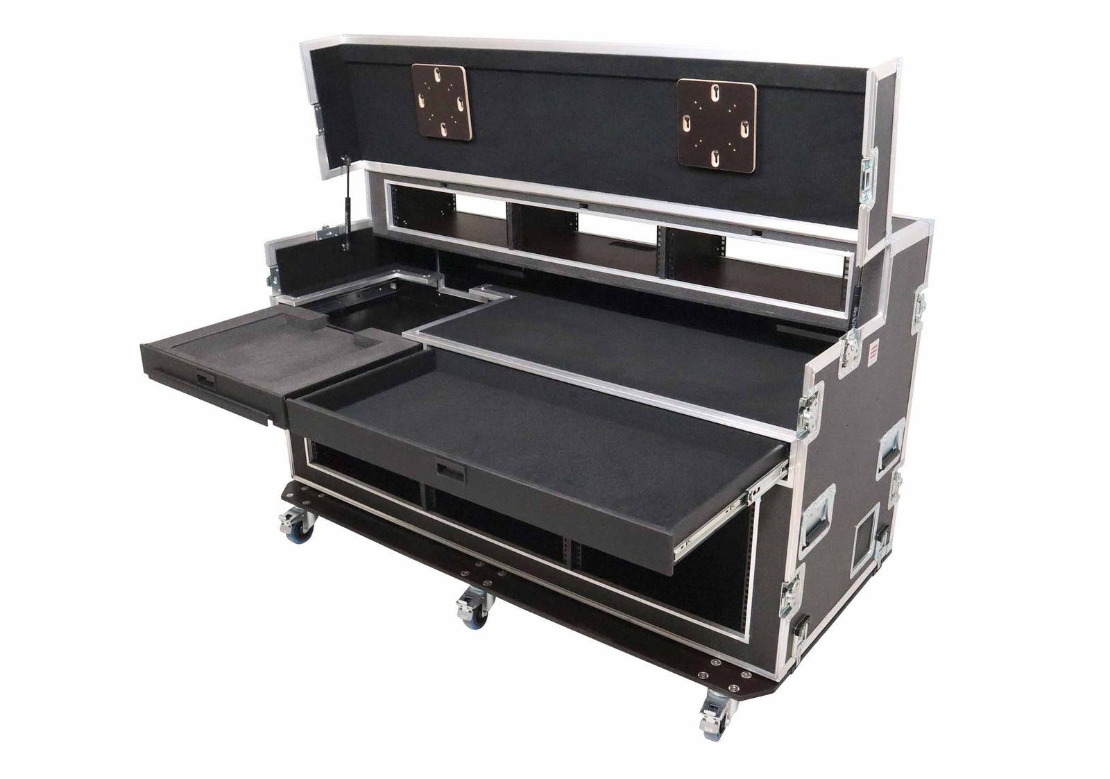 Santosom XSM-AVATEM1M 3X8U 3X3U Video Controller Flight Case for Blackmagic ATEM 1 M/E Panel with 2 Screens by Santosom