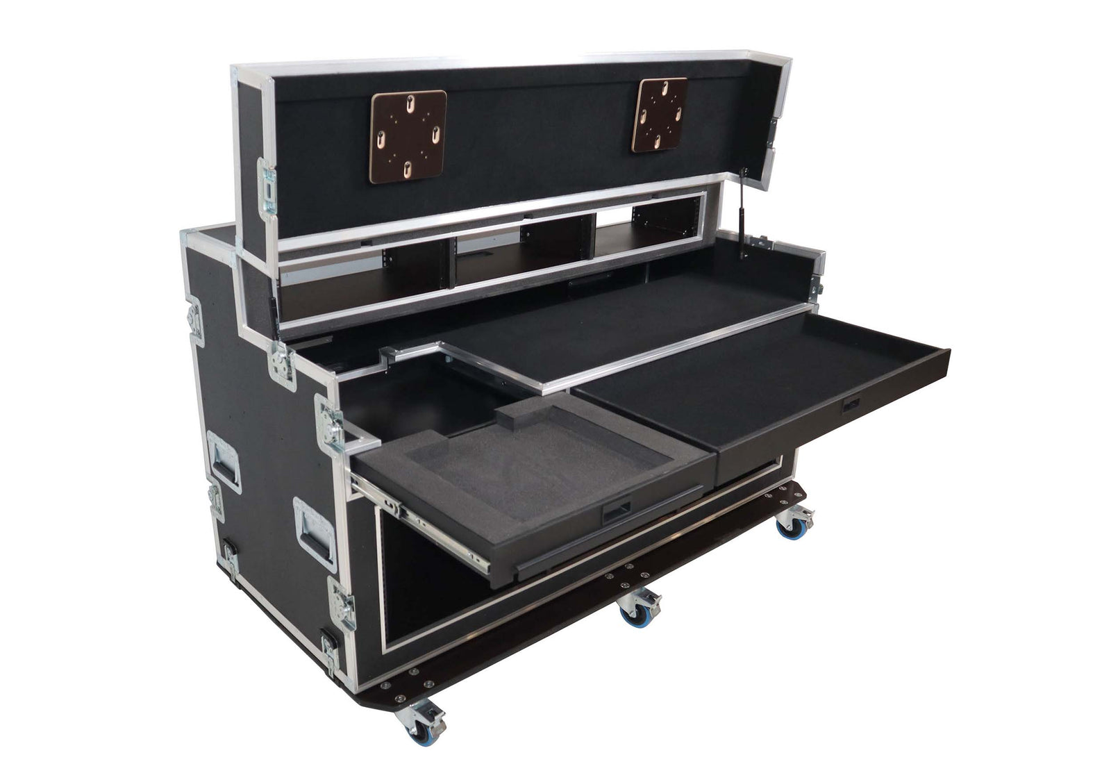 Santosom XSM-AVATEM1M 3X8U 3X3U Video Controller Flight Case for Blackmagic ATEM 1 M/E Panel with 2 Screens by Santosom