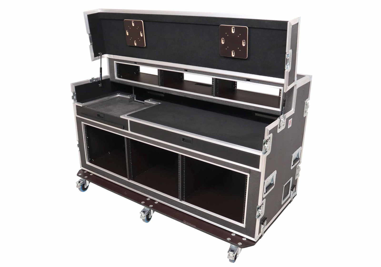 Santosom XSM-AVATEM1M 3X8U 3X3U Video Controller Flight Case for Blackmagic ATEM 1 M/E Panel with 2 Screens by Santosom