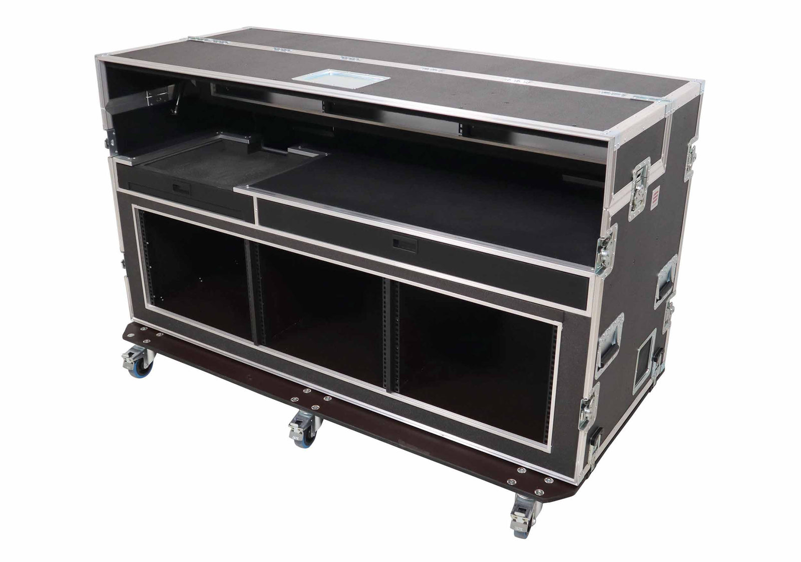 Santosom XSM-AVATEM1M 3X8U 3X3U Video Controller Flight Case for Blackmagic ATEM 1 M/E Panel with 2 Screens by Santosom
