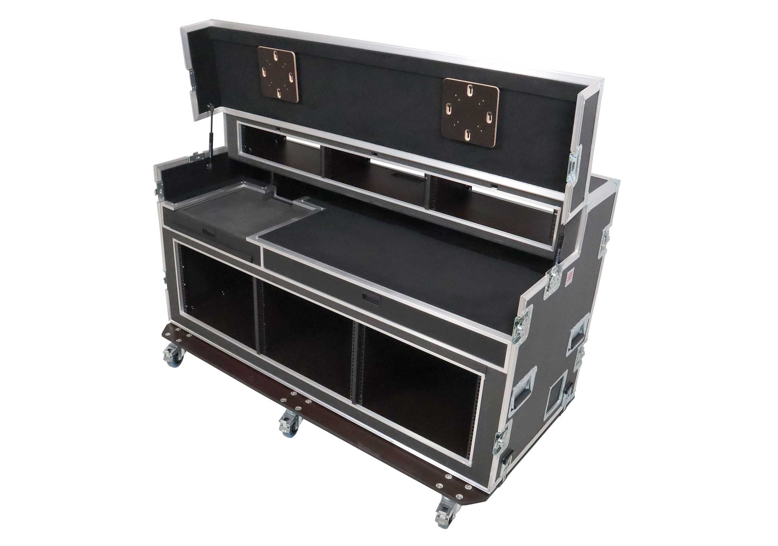 Santosom XSM-AVATEM1M 3X8U 3X3U Video Controller Flight Case for Blackmagic ATEM 1 M/E Panel with 2 Screens by Santosom