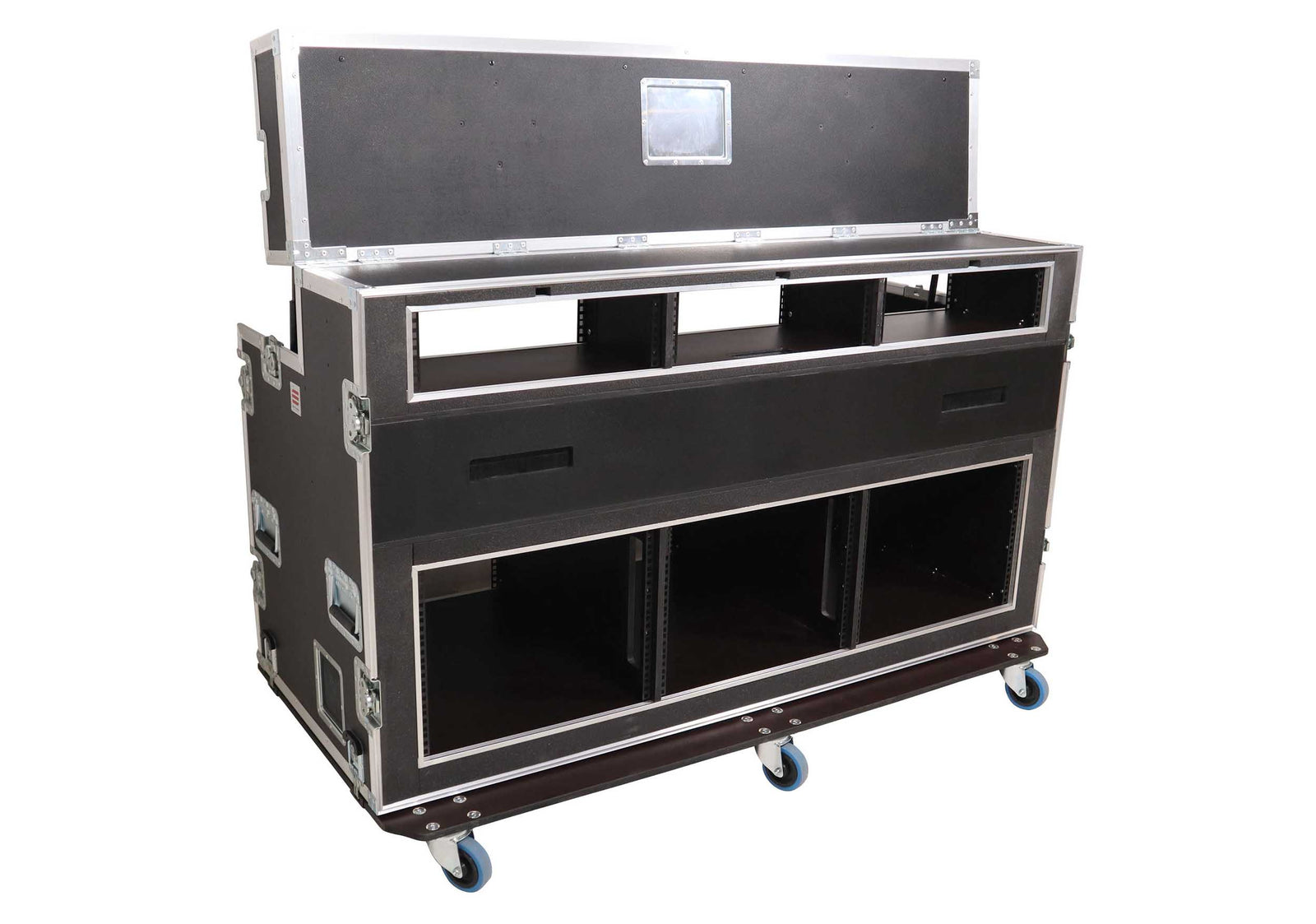 Santosom XSM-AVATEM1M 3X8U 3X3U Video Controller Flight Case for Blackmagic ATEM 1 M/E Panel with 2 Screens by Santosom