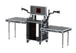 Santosom XSM-AV16UW OPTO FC Regie PRO-3A Workstation System with 16U Rack Space, Dual Side Tables & Triple Monitor Setup by Santosom