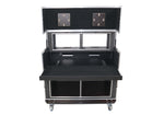 Santosom XSM-AVPRO 2X9U 2X6U Video Controller Flight Case for 2x 24" Monitors and 9U/6U Rack by Santosom