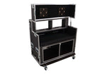 Santosom XSM-AVPRO 2X9U 2X6U Video Controller Flight Case for 2x 24" Monitors and 9U/6U Rack by Santosom
