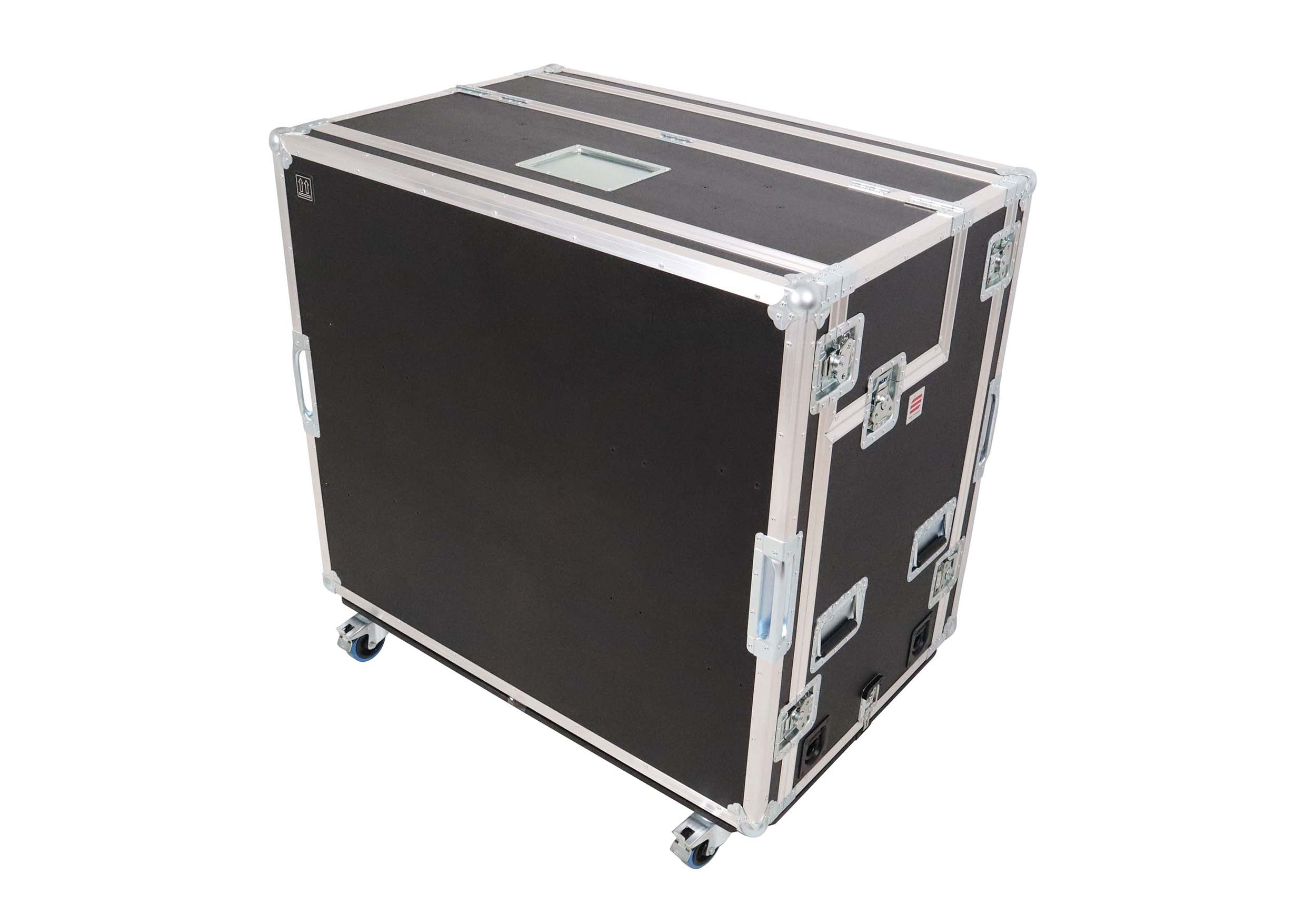 Santosom XSM-AVPRO 2X9U 2X6U Video Controller Flight Case for 2x 24" Monitors and 9U/6U Rack by Santosom